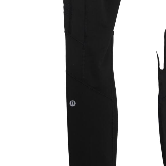 Lululemon Fresh Tracks Tight Black & White Waistband Full Length Leggings Size 2 - Picture 6 of 10